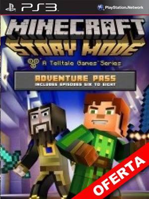 MINECRAFT STORY EPISODIOS DE 6-7-8 MODE ADVENTURE PASS PS3